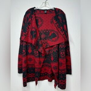Disney Snow White Evil Queen Plus Size 2X‎ Poison Apple Cardigan Halloween Red